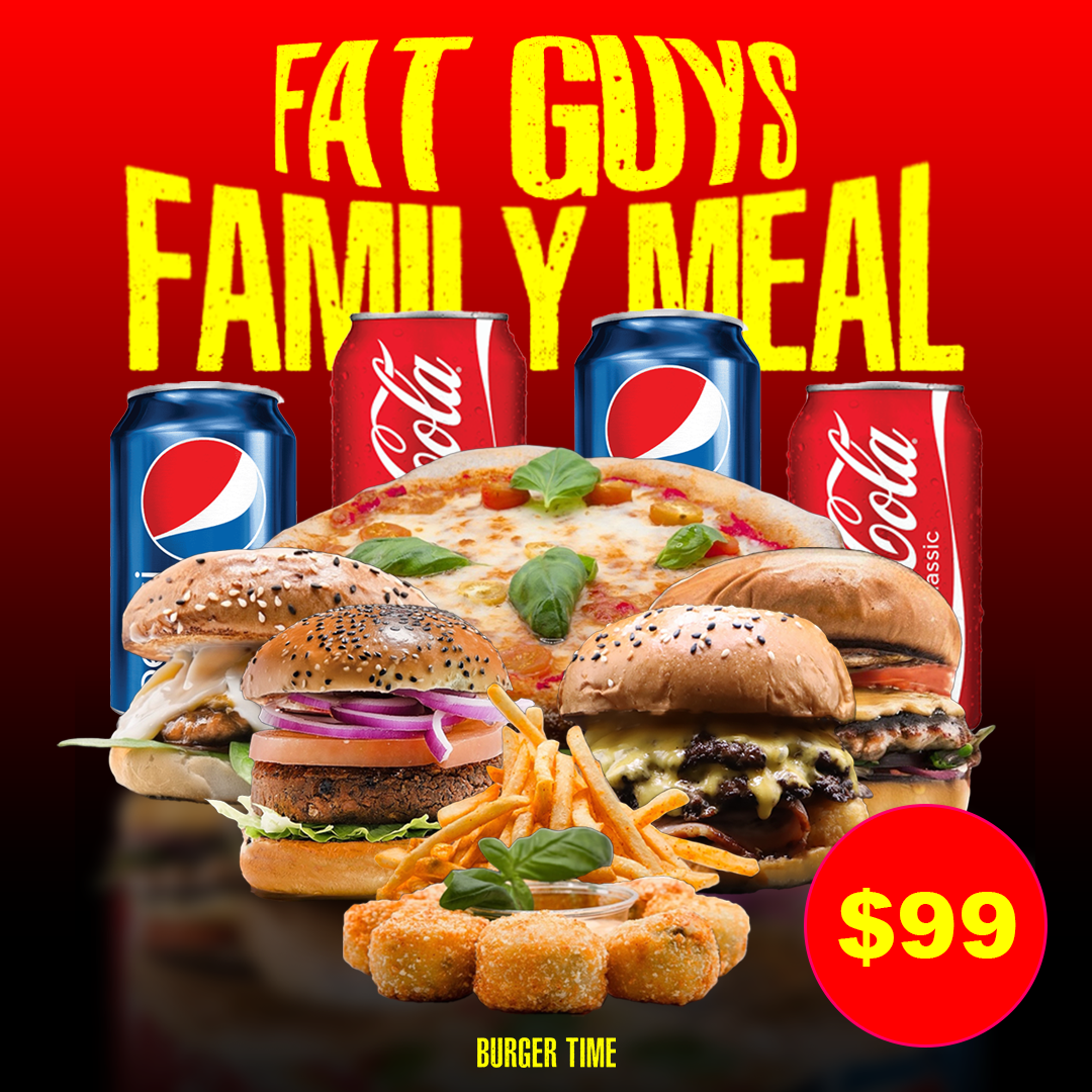 Fat Guys Family Pack – Burger Time